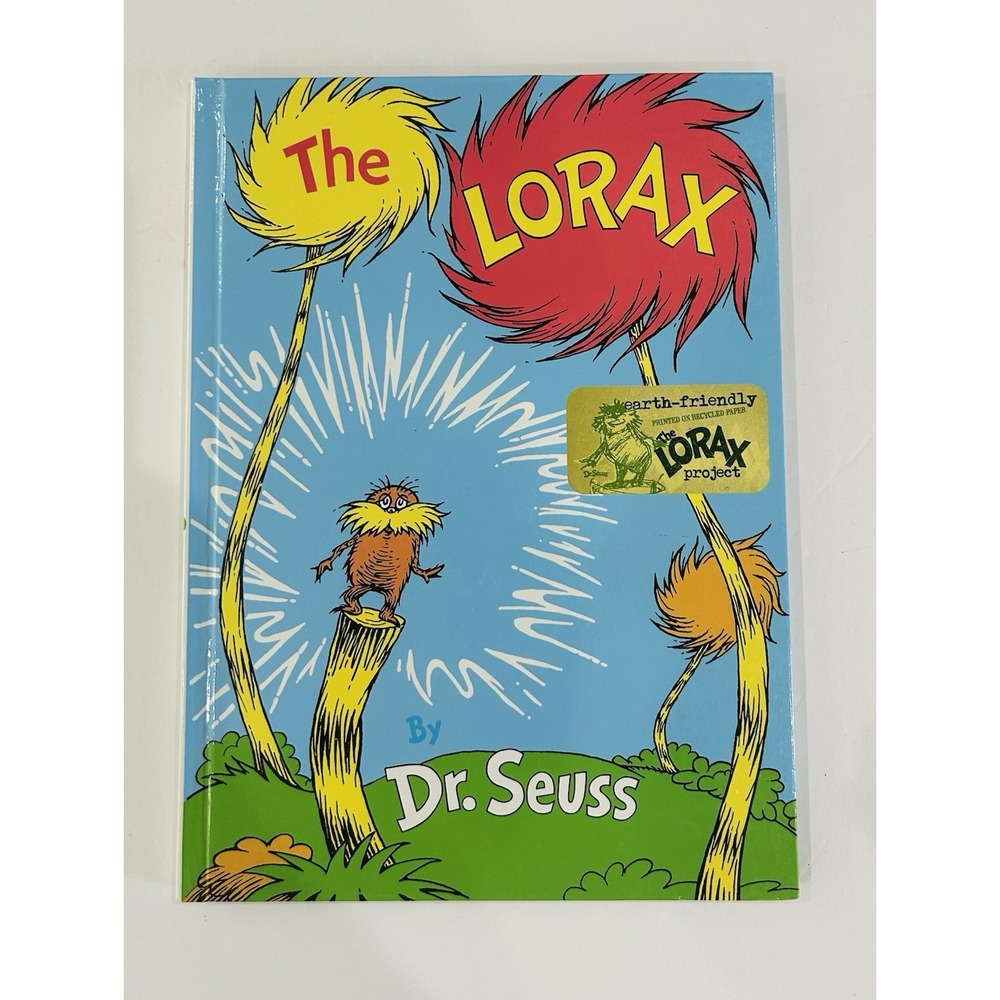 1999 Dr. Seuss "The Lorax" Random House Hardcover Recycled Paper Large 11"